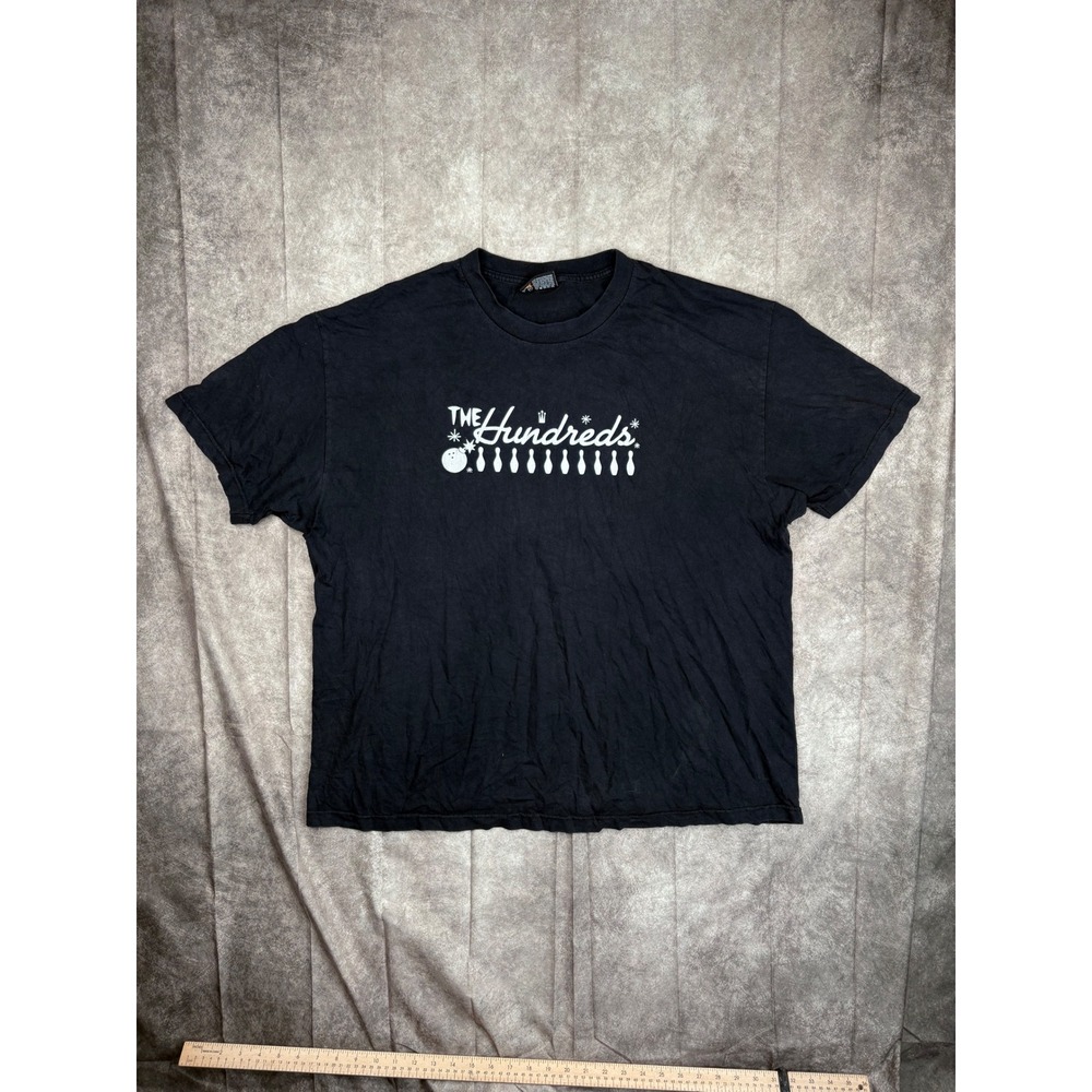 The Hundreds Bowling Graphic T-Shirt‎ Black XL Adam Bomb Streetwear Distressed